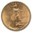 1908-D $20 Saint-Gaudens Gold No Motto MS-64 PCGS
