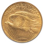 1908-D $20 St Gaudens Gold Double Eagle No Motto MS-61 NGC