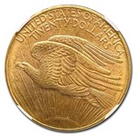 1908-D $20 St Gaudens Gold Double Eagle No Motto MS-63 NGC