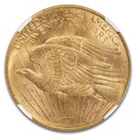 1908-D $20 St Gaudens Gold Double Eagle No Motto MS-65 NGC