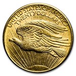 1908-D $20 St Gaudens Gold Double Eagle No Motto XF