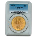 1908-D $20 St Gaudens Gold Double Eagle w/Motto MS-66 PCGS