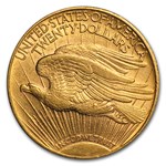 1908-D $20 St Gaudens Gold Double Eagle w/Motto XF
