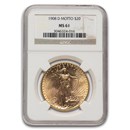 1908-D $20 St Gaudens Gold w/Motto MS-61 NGC