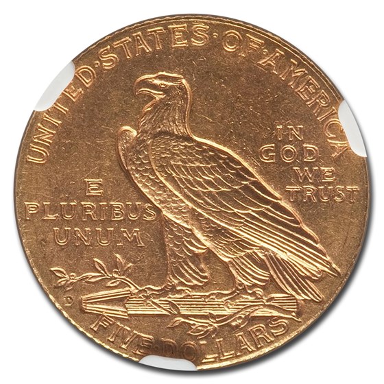 Buy 1908-D $5 Indian Gold Half Eagle MS-62 NGC | APMEX