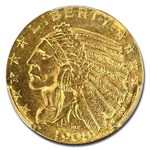 1908-D $5 Indian Gold Half Eagle MS-63+ PCGS