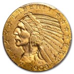 1908-D $5 Indian Gold Half Eagle MS-63 PCGS