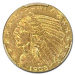 1908-D $5 Indian Gold Half Eagle MS-64 PCGS