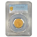 1908-D $5 Indian Gold Half Eagle MS-64 PCGS
