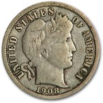 1908-D Barber Dime Fine
