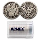 1908-D Barber Half Dollar 20-Coin Roll Avg Circ