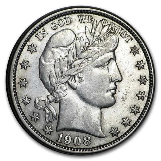 1908-D Barber Half Dollar AU 1908-D Barber Half Dollar AU