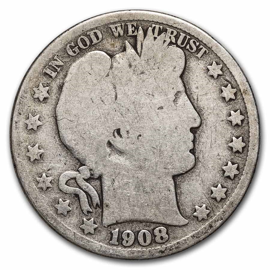 1908-D Barber Half Dollar Good