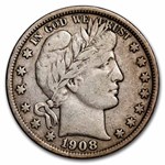 1908-D Barber Half Dollar VF