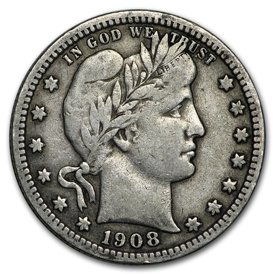 1908-D Barber Quarter VF 1908-D Barber Quarter VF