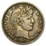 1908-D Barber Quarter XF