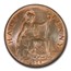 1908 Great Britain 1/2 Penny Edward VII MS-64 PCGS (Red/Brown)