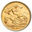 1908 Great Britain Gold Half Sovereign Edward VII BU