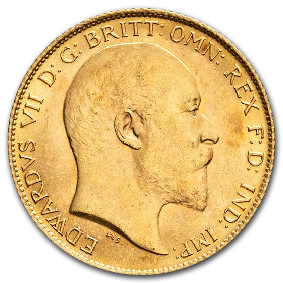 1908 Great Britain Gold Half Sovereign Edward VII BU 1908 Great Britain Gold Half Sovereign Edward VII BU