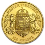 1908 Hungary Gold 100 Korona AU/BU (Restrike)