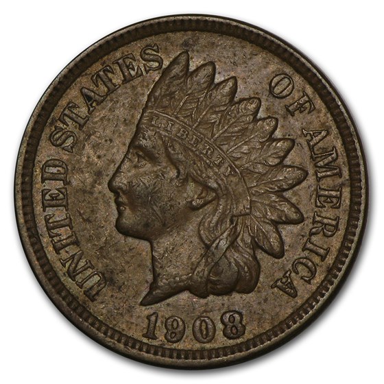 1908 Indian Head Cent AU 1908 Indian Head Cent AU
