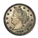 1908 Liberty Head V Nickel AU