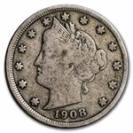 1908 Liberty Head V Nickel Fine