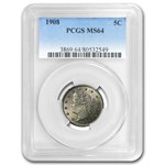 1908 Liberty Head V Nickel MS-64 PCGS
