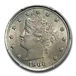 1908 Liberty Head V Nickel MS-65 PCGS