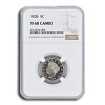 1908 Liberty Head V Nickel PF-68 Cameo NGC