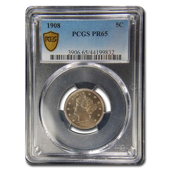 1908 Liberty Head V Nickel PR-65 PCGS 1908 Liberty Head V Nickel PR-65 PCGS