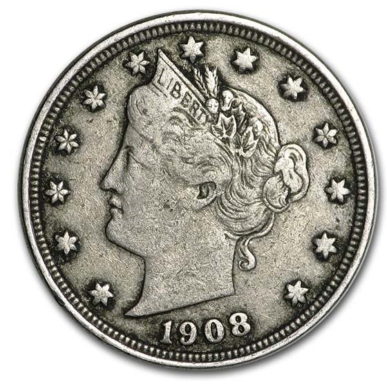 1908 Liberty Head V Nickel VF 1908 Liberty Head V Nickel VF