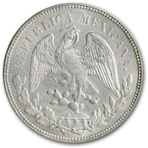 Buy 1908-Mo AM Mexico Silver Peso AU KM#409.2 | APMEX