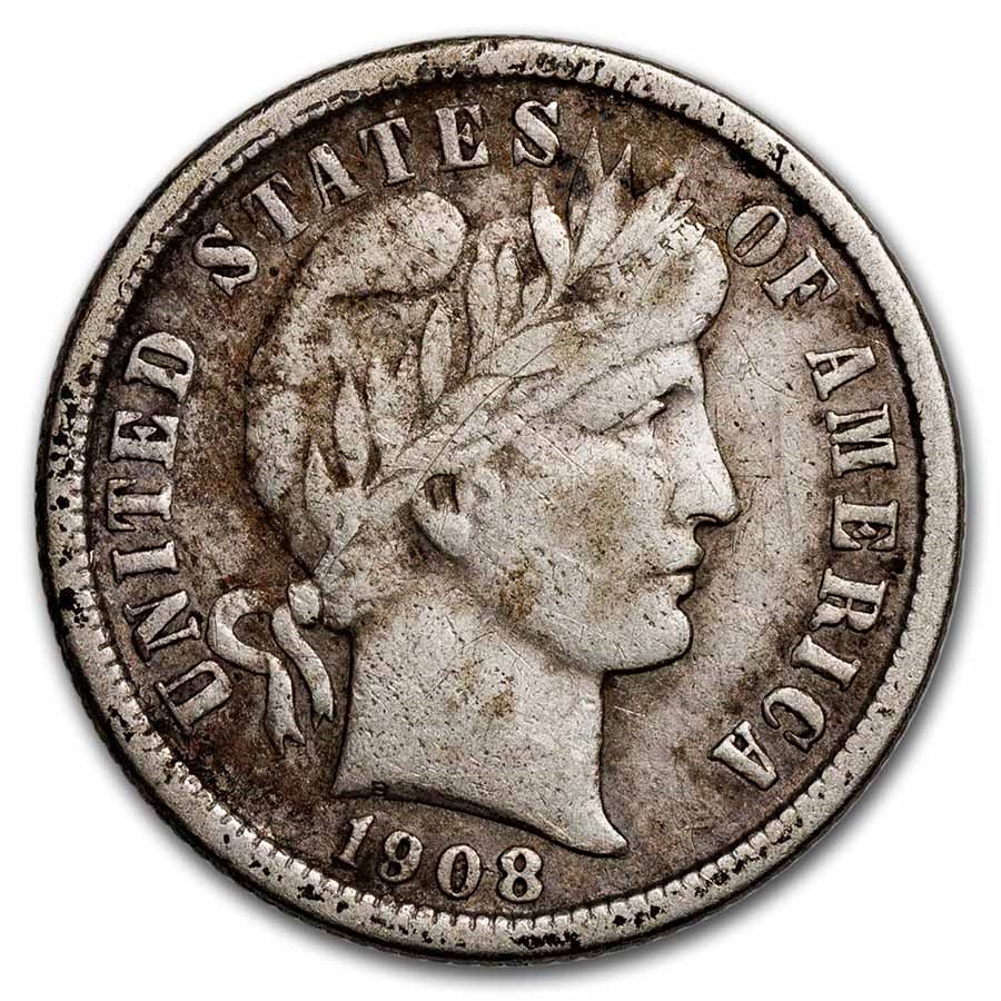 1908-O Barber Dime Fine