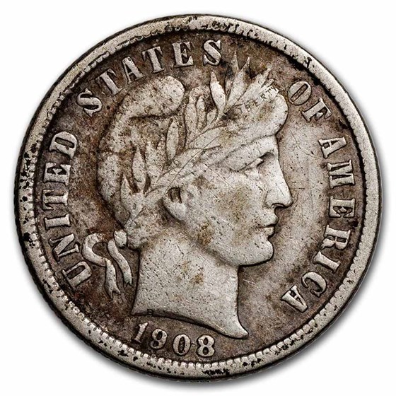 1908-O Barber Dime Fine 1908-O Barber Dime Fine