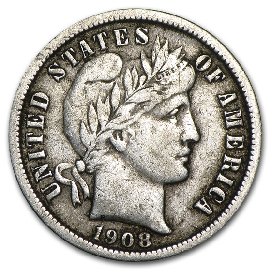 1908-O Barber Dime VF 1908-O Barber Dime VF