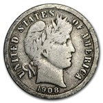 1908-O Barber Dime VG
