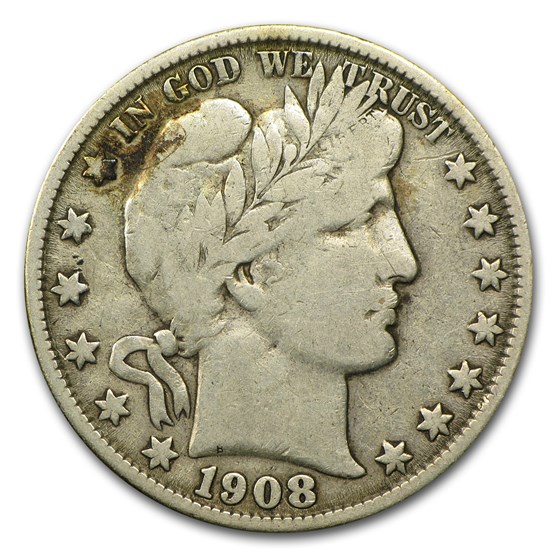 1908-O Barber Half Dollar Fine 1908-O Barber Half Dollar Fine