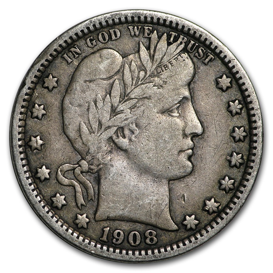 1908-O Barber Quarter VF