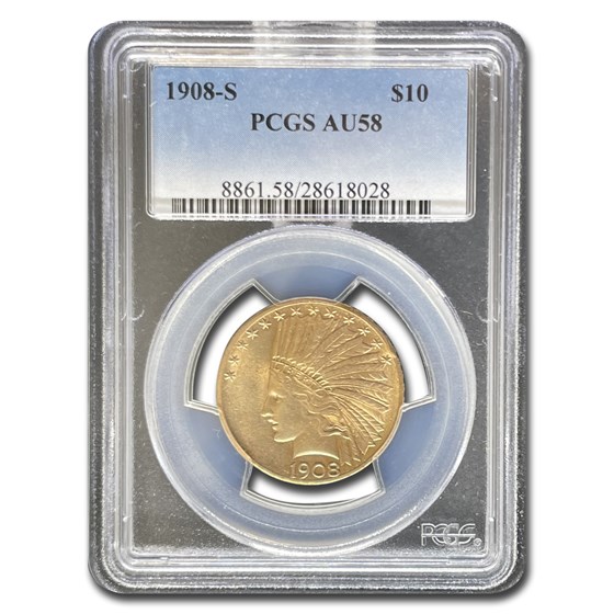 1908-S $10 Indian Gold Eagle AU-58 PCGS 1908-S $10 Indian Gold Eagle AU-58 PCGS