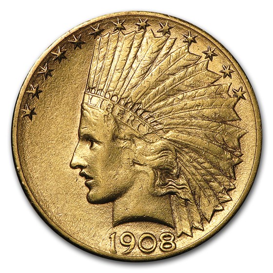1908-S $10 Indian Gold Eagle (Cleaned) 1908-S $10 Indian Gold Eagle (Cleaned)