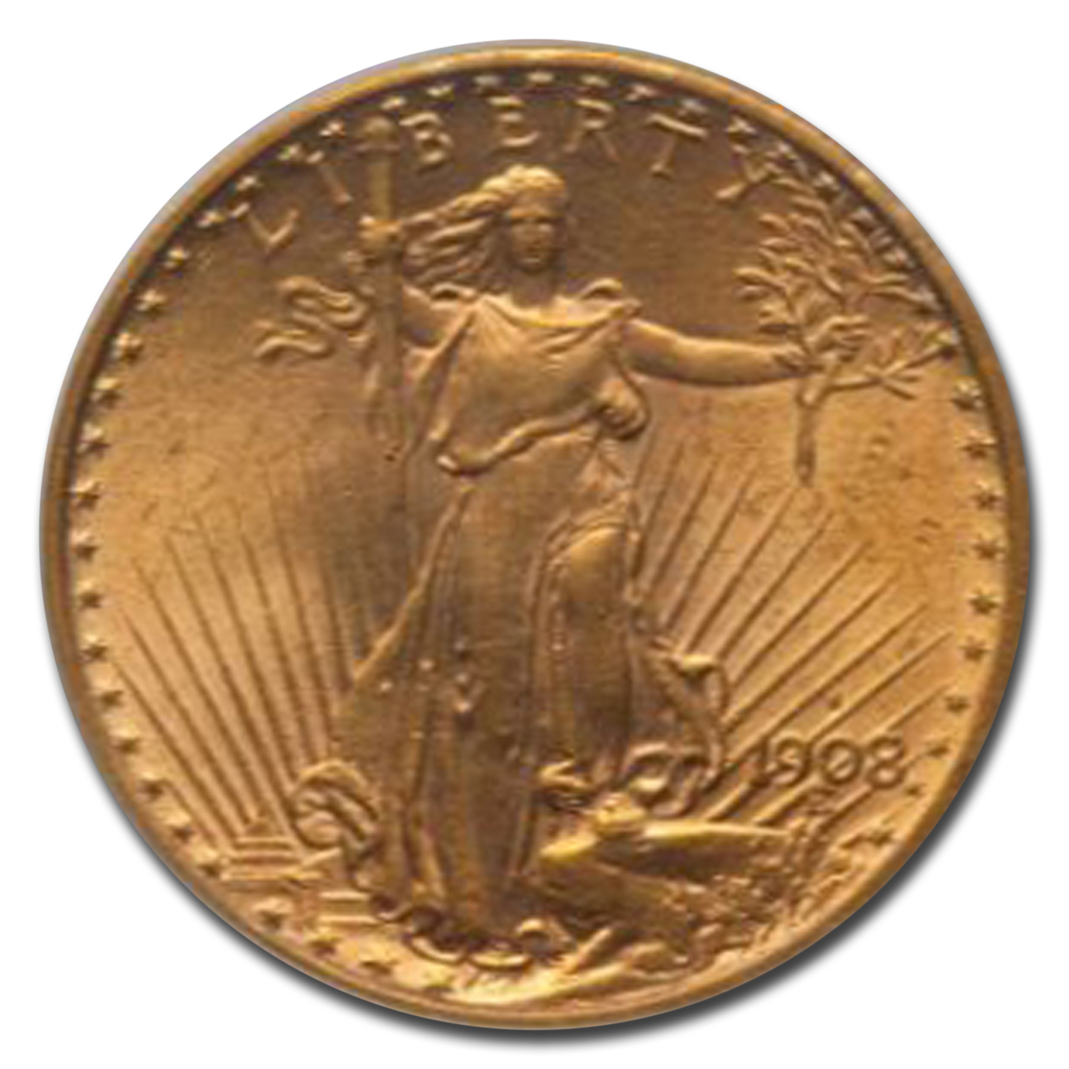 1908 D Saint Gaudens Double Eagle Motto Value - APMEX