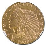 1908-S $5 Indian Gold Half Eagle MS-63 NGC