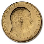 1908-S Australia Gold Sovereign Edward VII BU