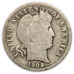 1908-S Barber Dime Good/VG