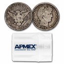 1908-S Barber Half Dollar 20-Coin Roll Avg Circ