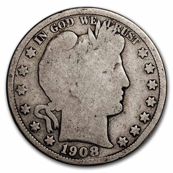 1908-S Barber Half Dollar AG