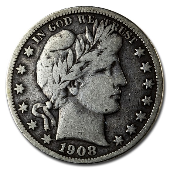 1908-S Barber Half Dollar Fine 1908-S Barber Half Dollar Fine