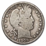 1908-S Barber Half Dollar Good