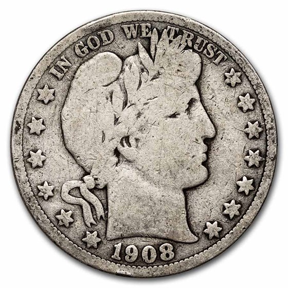 1908-S Barber Half Dollar VG 1908-S Barber Half Dollar VG